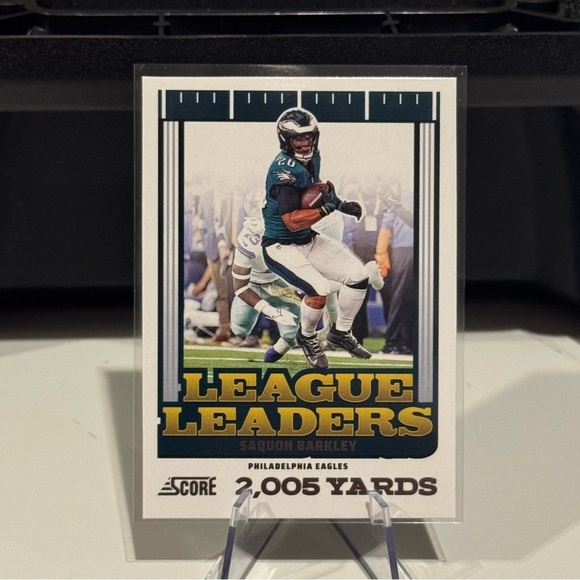Panini Other - 🔥 2025 Panini Score Saquon Barkley League Leaders 2005 Rushing yards Card EAGLES
